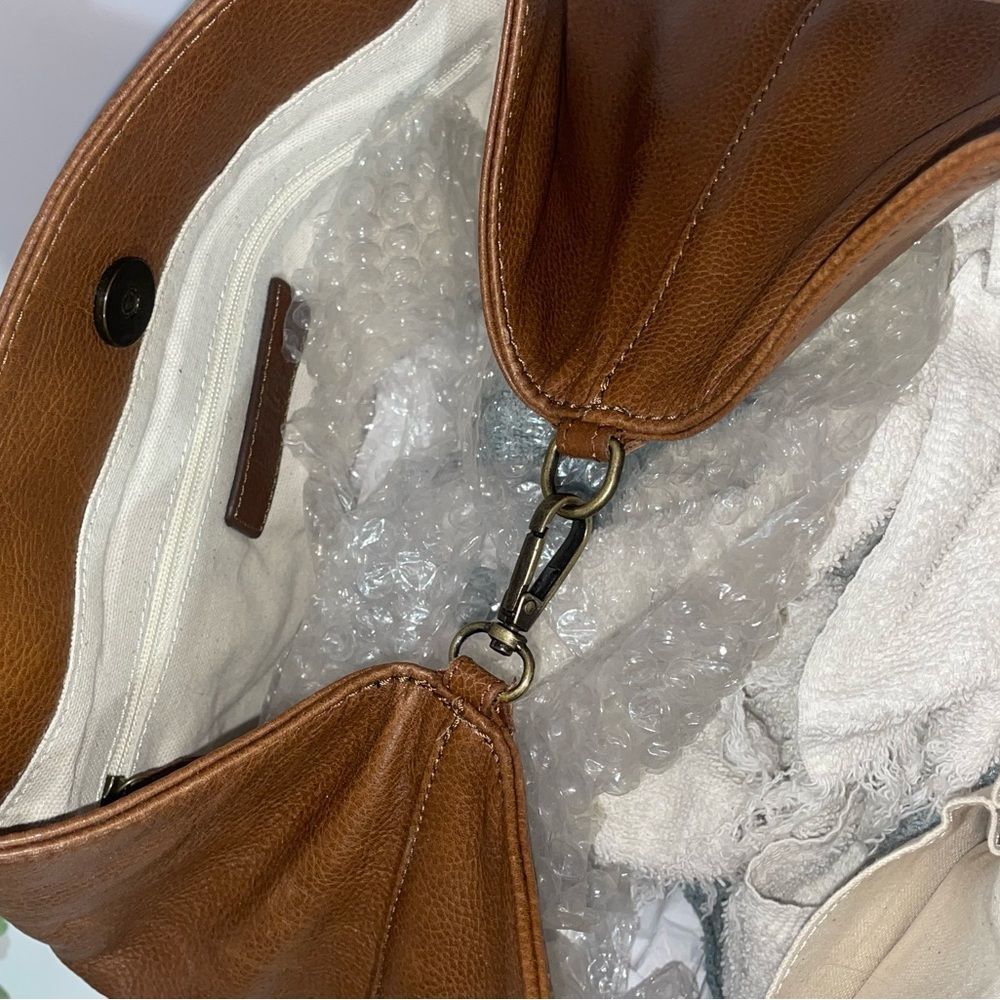 Frye Caelan Tan Leather Satchel - Picture 9 of 11
